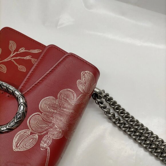 Authentic Gucci Shoulder Bag Red Leather mn828-120826 - Picture 8 of 16